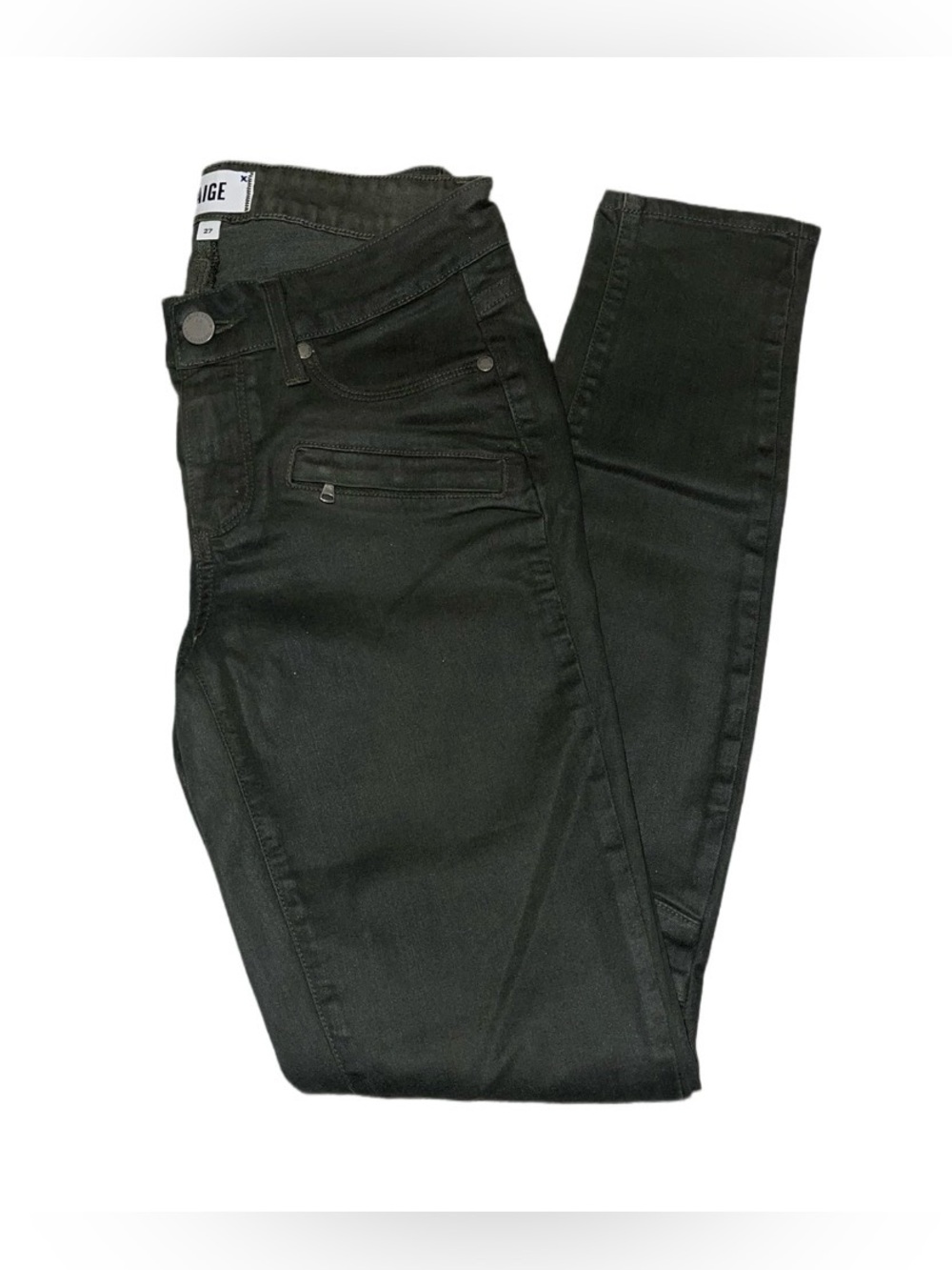 PAIGE Dark Green Women's Jeans